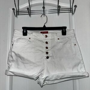 GUESS High Waist White Shorts